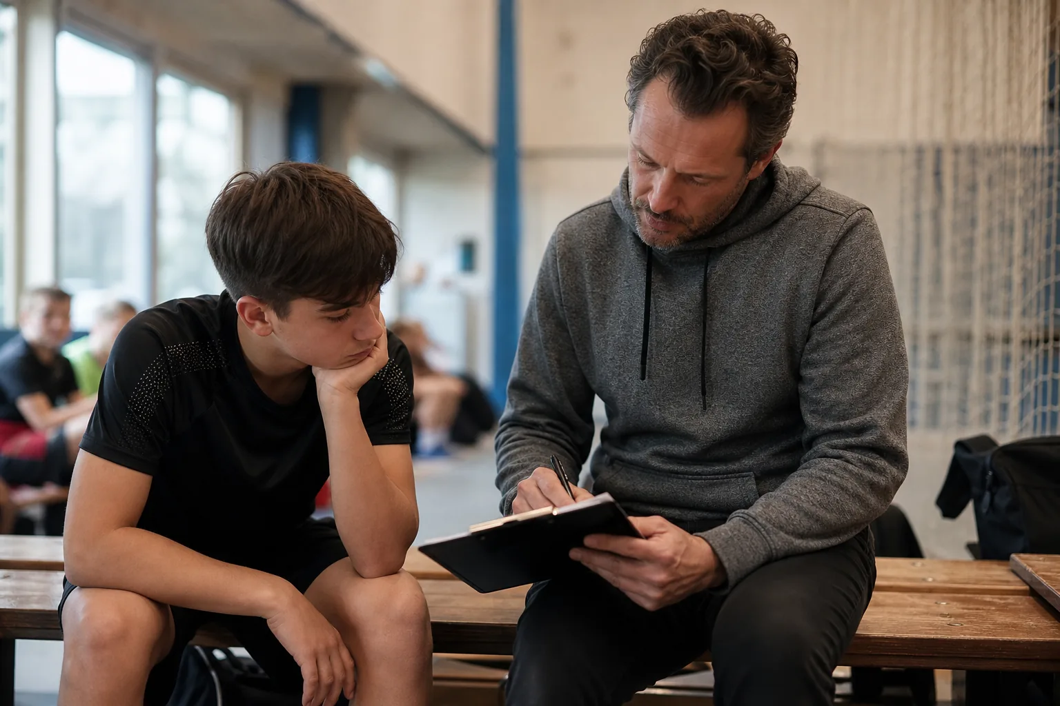 Een Nederlandse sportclub of leslokaal. Beeld bij het artikel: Wat moet je volgens de AVG regelen als je notities over minderjarige leerlingen bewaart?