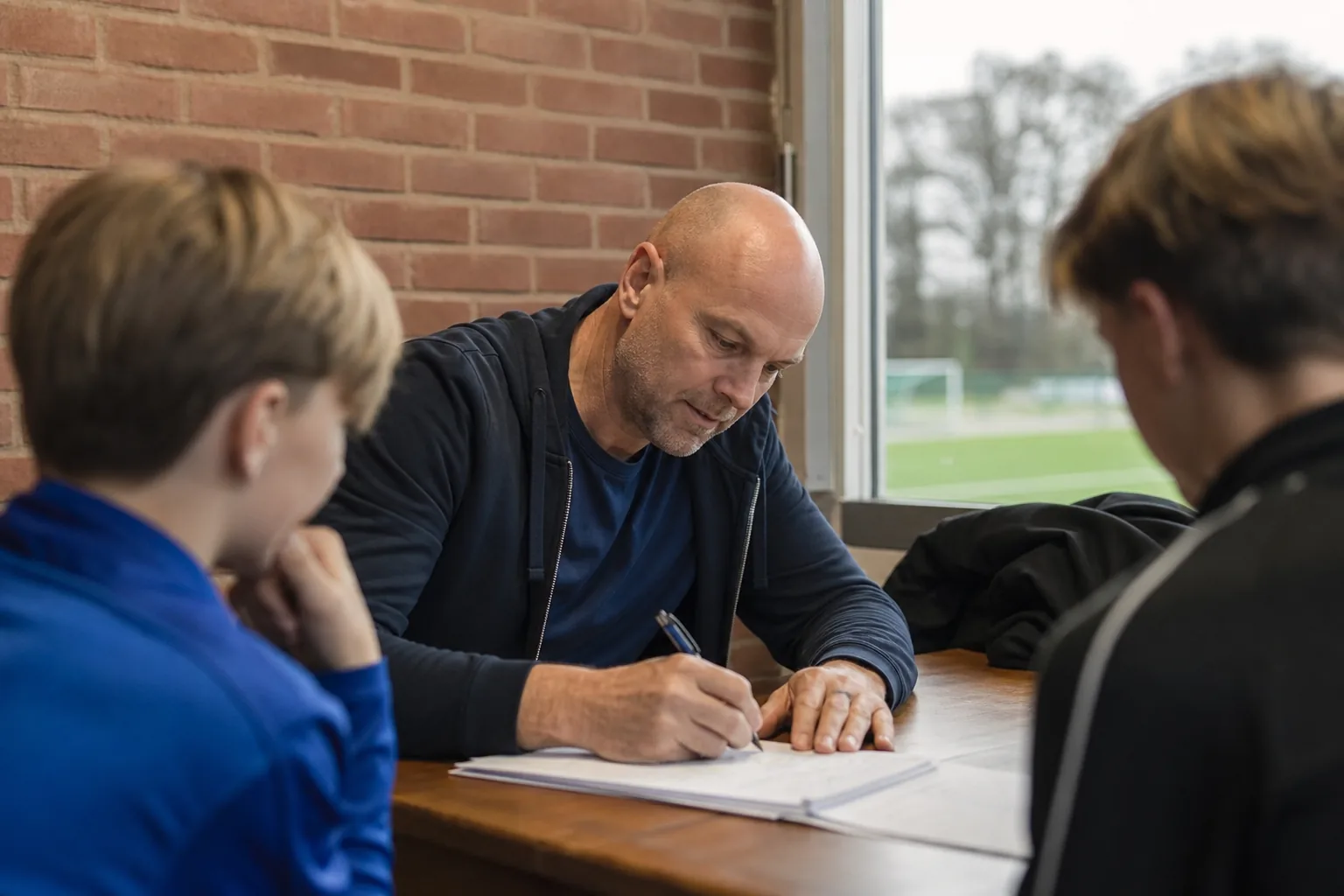 Een Nederlandse sportclub of leslokaal. Beeld bij het artikel: In welke stappen ga je van losse aantekeningen naar vaste rapporten voor elke leerling?